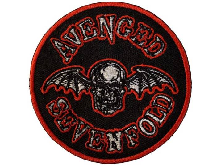 Avenged Sevenfold Deathbat Oranje Border Standard Woven Patch One Size