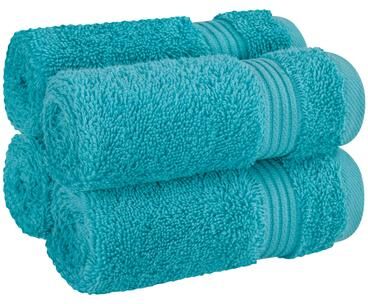 American Soft Linen Bekos 4 Pack Washcloth Set, 100% Cotton Washcloth Hand Face Towels for Bathroom and Kitchen