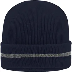 Myrtle Beach Unisex Sicherheits Strickmütze Beanie MB7141 navy/silver one size