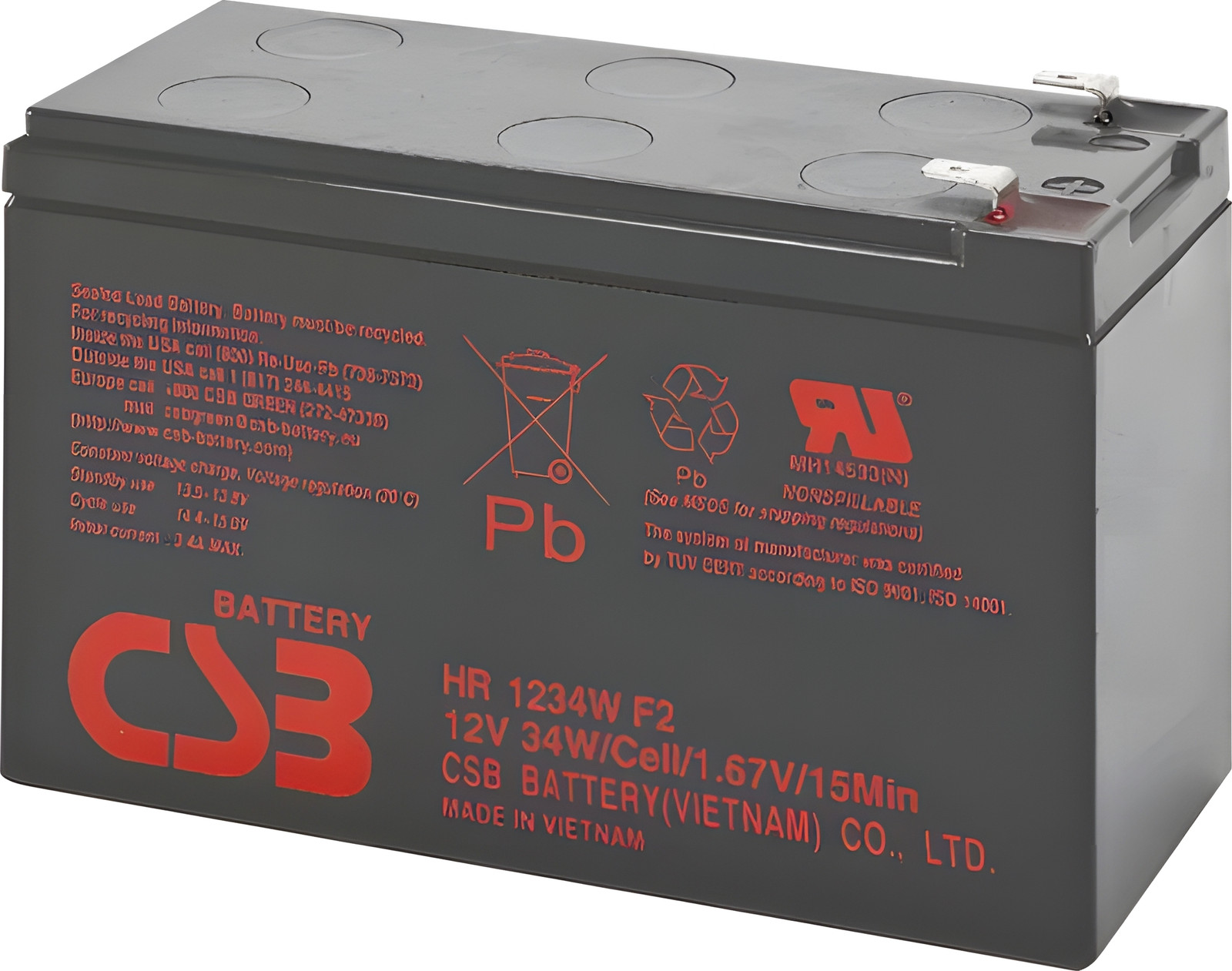 Bluewalker CSB HR 1234W F2 VRLA Blei-Gel Accu 12V/9Ah