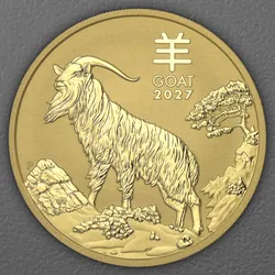 Goldmünze 2oz "Ziege" 2027 Lunar III – Year of the Goat (Australien)