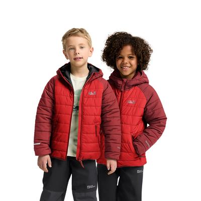 Winterjacke JACK WOLFSKIN "ZENON JKT KIDS", Jungen, Gr. 104, rot (siren rot), Obermaterial: 100% Polyester. Futter: 100% Polyester. Wattierung: 100% Polyester, Jacken Winterjacke, für Kinder, mit sportlichem Stil, aus Polyester