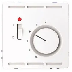 Merten Raumtemperaturregler24 V mit Schalter und Zentralplatte, System Design, Lotosweiß