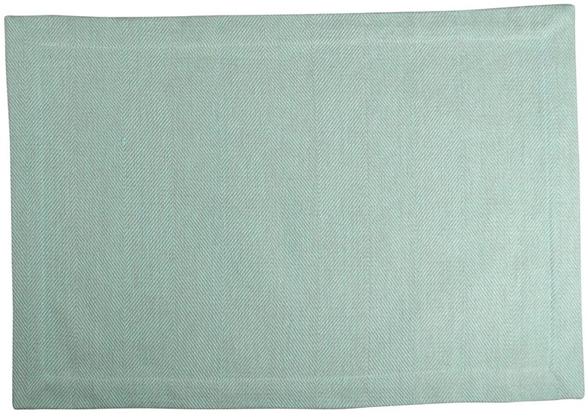 Linen & More Placemat Pure Herringbone blauw 35 x 50 cm