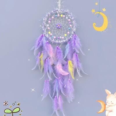 Uplift Treasures Handmade Dream Catcher Wind Chime Hanging Decor purple
