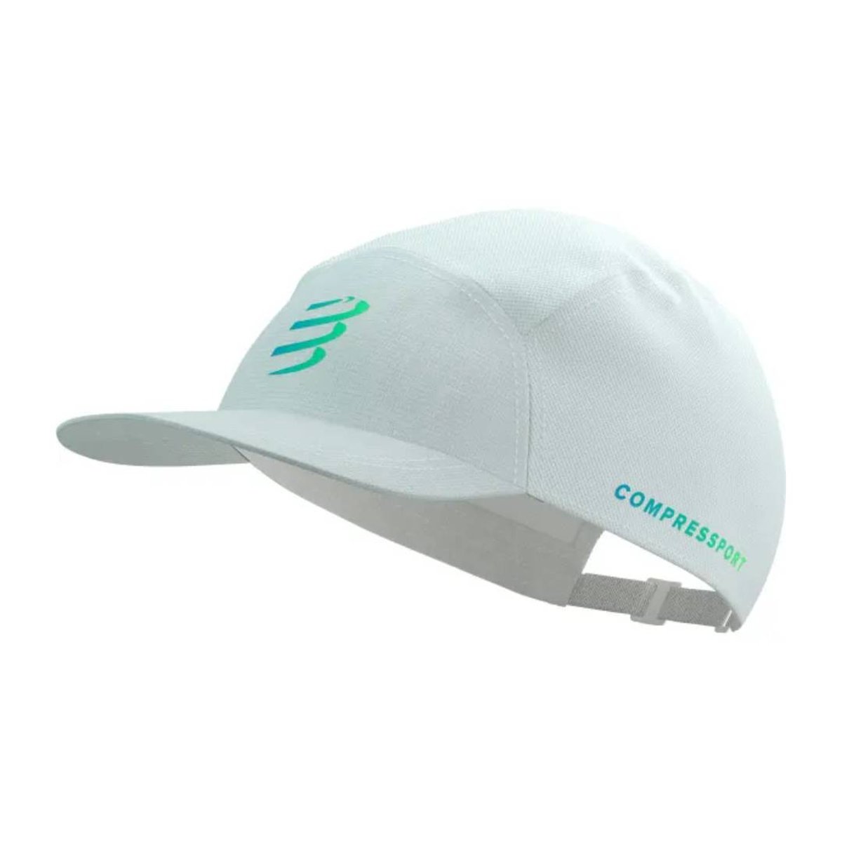Boné Compressport 5 Panel Branco Azul Unisex