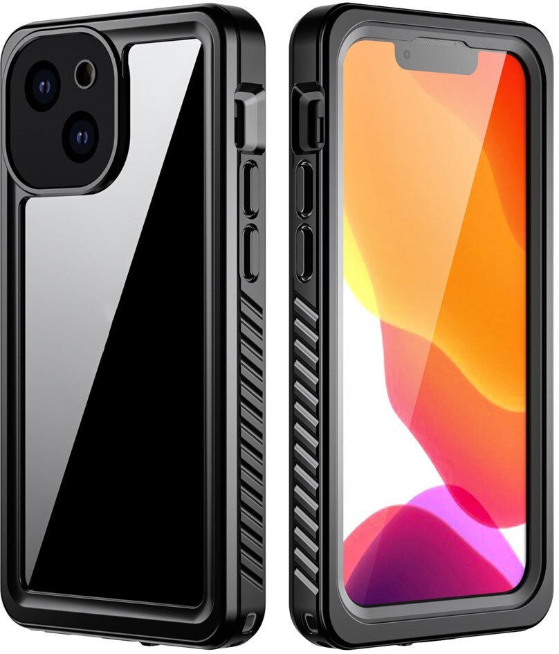 INCOVER iPhone 13 Mini IP68 Støv- & Vandtæt Case - Gennemsigtig / Sort