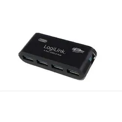LogiLink USB 3.0 4x 5000 Mbit/s Schwarz