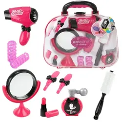 Toi-Toys 45970A - GLAMOUR SHINE Friseurset mit echtem Fön im Koffer