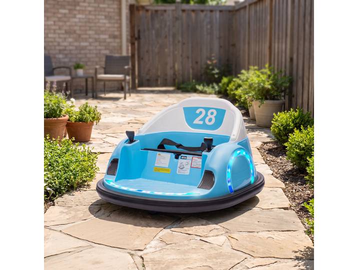 AIYAPLAY Scooter Auto 360° LED Musique Ceinture Bleu 2km/h