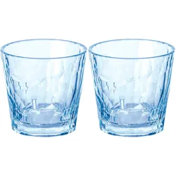 Koziol Superglas CLUB No. 22 2er Set 250 ml transparent aquamarine
