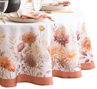 Threadmade Autumn Blooms Tablecloth