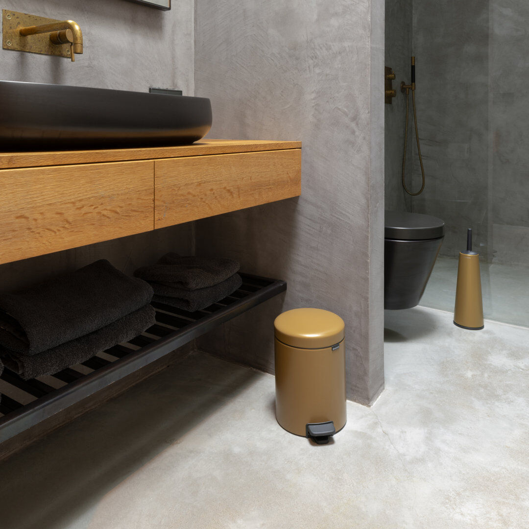 Brabantia NewIcon Soft Closing Pedal Bin Warm Gold 5 L