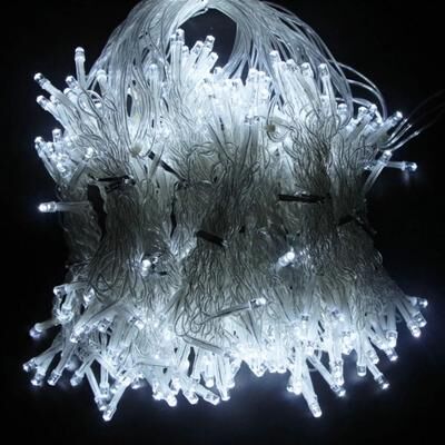 Uplift Picks Flexible Battery Operated Icicle Fairy Lights For Festive Decorating Anywhere Easily cool White 3mx2m