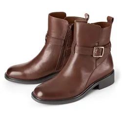 Tchibo - Leder-Boots - Damen - Gr. 40 - cognac