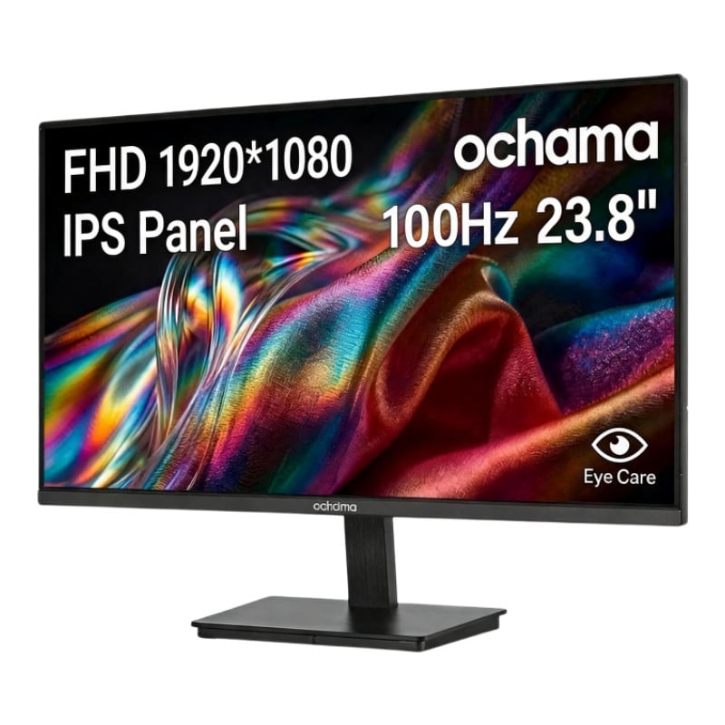 Ochama 23,8 inch gaming- en kantoormonitor met 1080p HD en 100 Hz verversingssnelheid