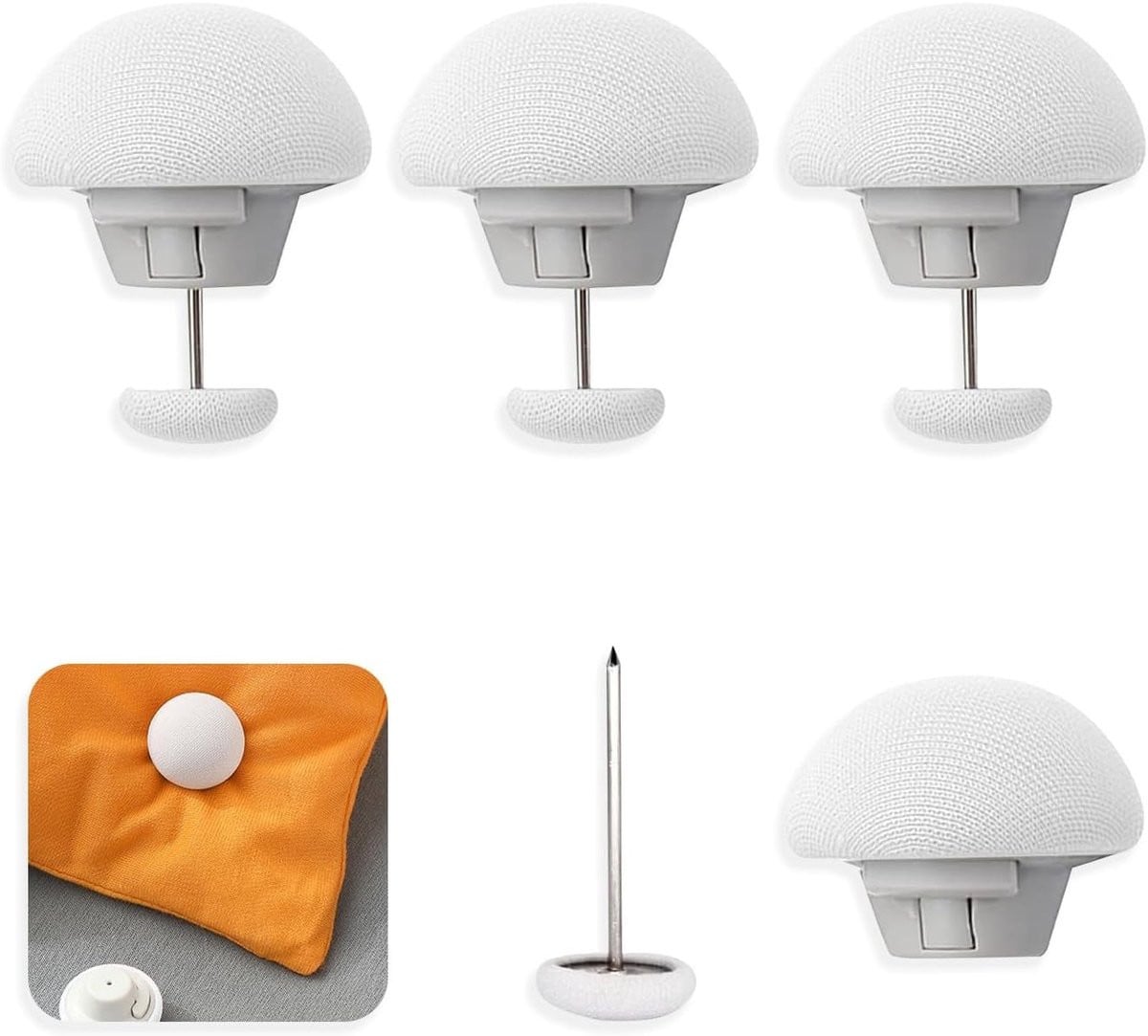 Ronde Beddegoed Clips voor Duvet, 4 Stuks Antislip Fixatieclips met Knoppen voor Dekbedbehoud en Decoratie