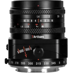 7artisans 50mm f/1.4 Tilt Shift (Fujifilm X, APS-C / DX), Objektiv, Schwarz