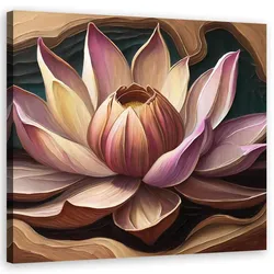 WANDBILD lotus blume natur