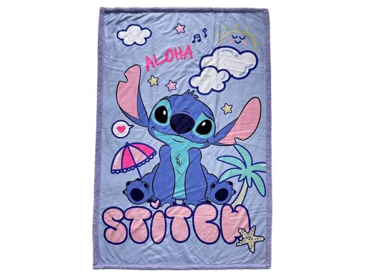 Homadict Plaid Sherpa 100X150 Cm Stitch Holidays