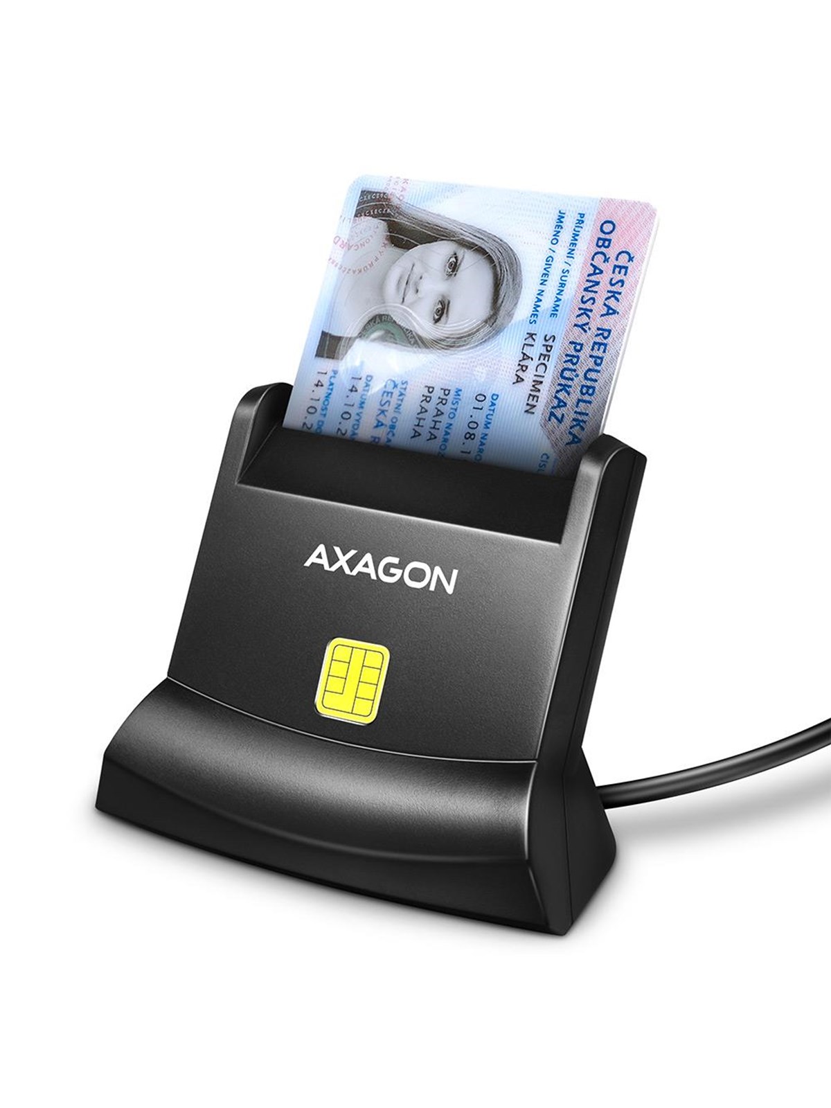 AXAGON USB-A Smartcard- / ID-Karten-Ständerleser