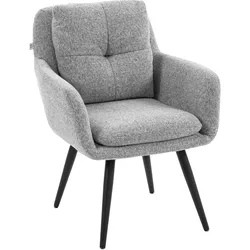 LOUNGESESSEL Polyester Metall Hellgrau