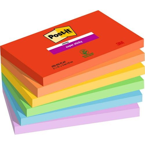 Post-it Playful Haftnotizen extrastark farbsortiert 6 Blöcke 7100258796