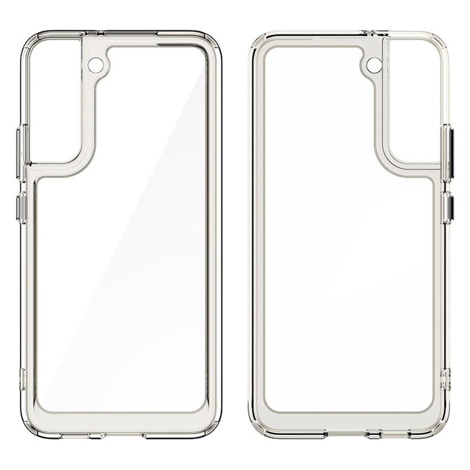 Hurtel Weltraumhülle Hülle für Samsung Galaxy S22+ (S22 Plus) Hardcover mit Gelrahmen Transparent (Samsung Galaxy S22+) (1404978613)