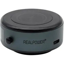 RealPower ChargeAir MAG Car,Magsafe Ladefunktiion,Vakuum, Auto Adapter, Schwarz