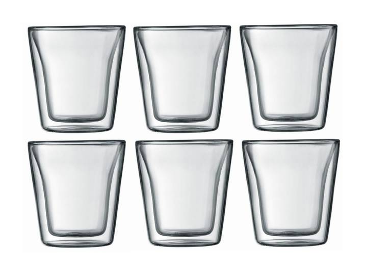 Espressoglas BODUM Canteen 1 dl , transparent, H:7,5cm, Glas, Trinkgefässe, Espressoglas