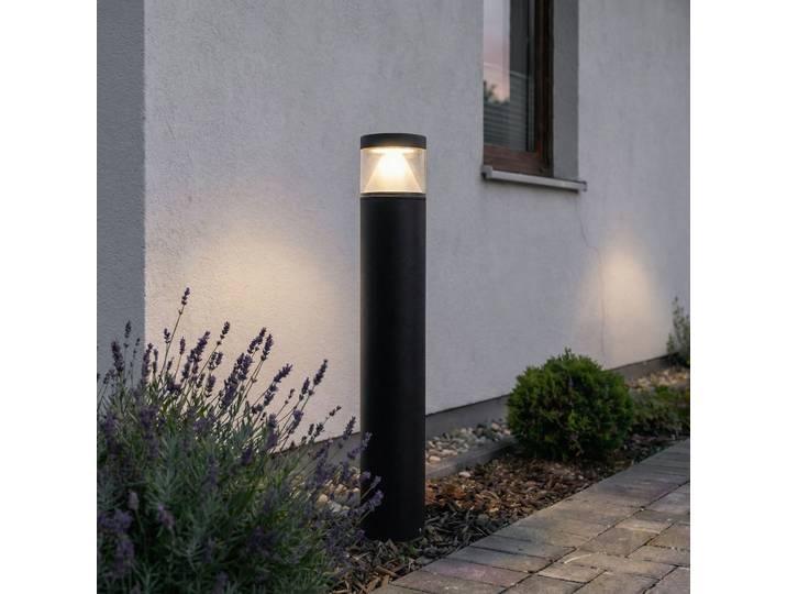 Darja Lampe de Jardin Dark Grey/White - Lucande - Terrasse - Moderne - Métal - À ampoule unique