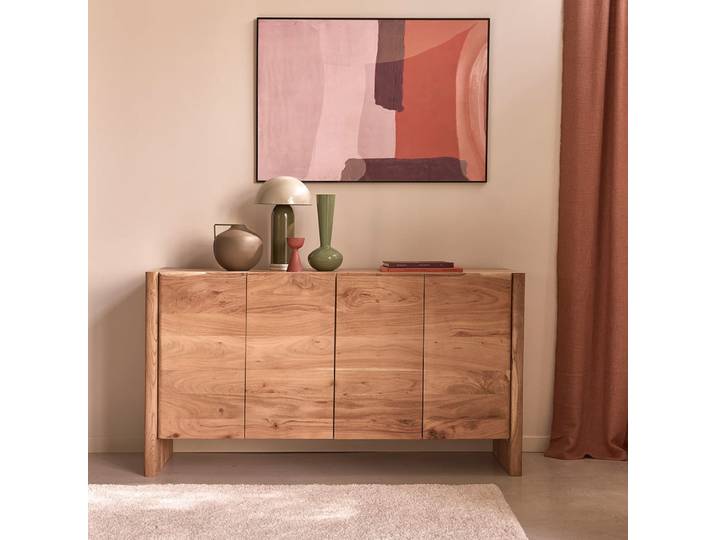 Buffet 4 portes en acacia massif naturel l150