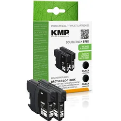 KMP Druckerpatronen B78D schwarz kompatibel zu brother LC-1100BK, 2er-Set
