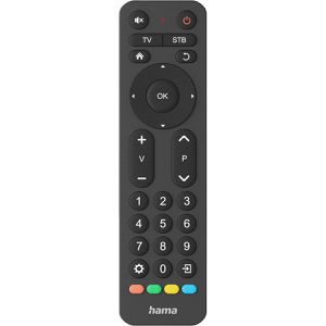 Hama Universalfernbedienung TV, 221056, für 2 Geräte, mit Lernfunktion und vorprogrammiert