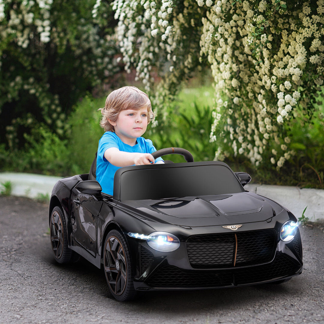 Zoomie Kids Collin ZoomieBettina Zoomie Electric Quad Bike 6V Kids Ride On Back Trailer 18-36 Months White 1