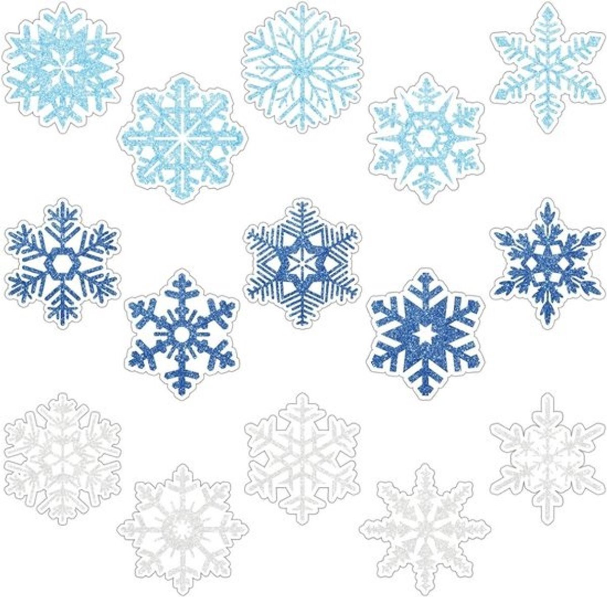 Waterdichte decoratieve sneeuwvlokmagneten voor koelkast, auto of garagedeur - 3 kleuren