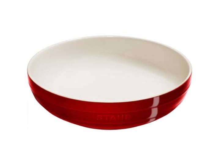 STAUB Auflaufförmchen aus Steingut, Keramik, 29,2 cm, flache Servierschale, Kirschrot