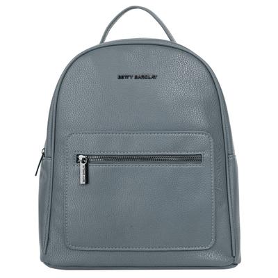 Cityrucksack BETTY BARCLAY "BETTY BARCLAY Damen", Damen, Gr. B/H/T: 24cm x 28cm x 12cm, onesize, blau, Kunstfaser, leicht glänzend, unifarben, Rucksäcke Cityrucksack