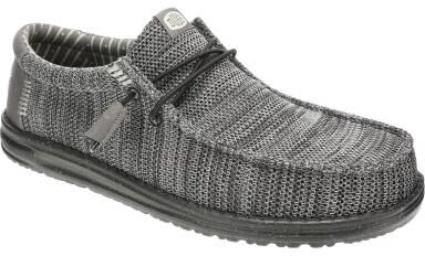 Hey Dude Wally Stretch Sox - Mens 7 Grey Slip On Medium