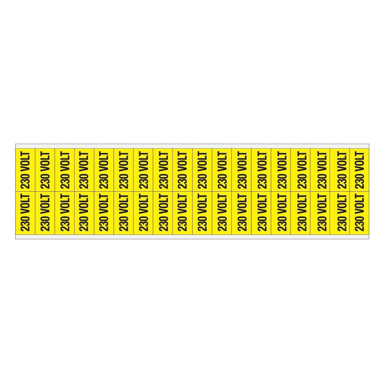 Brady Kennzeichnungen für Leitungen und Stromspannung, 230 Volt (VOLTAGE MARKERS CV 230 VOLT D)