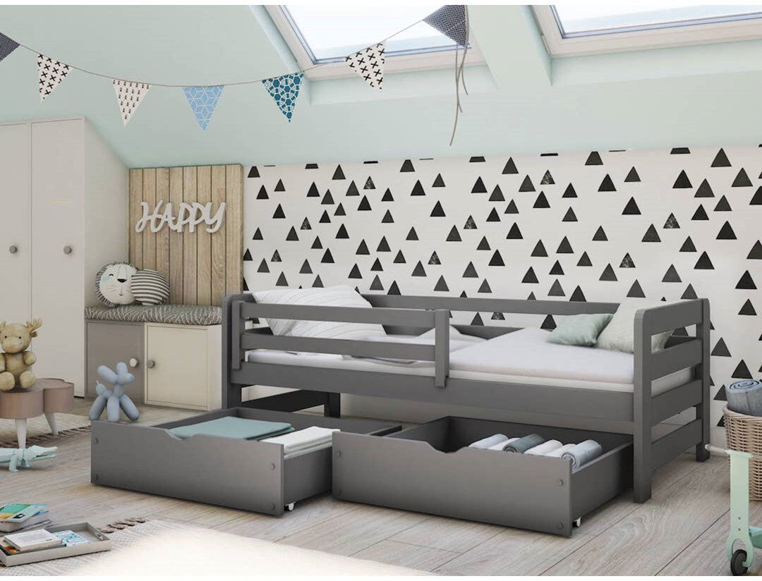 Arte-N Furniture Ltd Single (3') 2 Drawer Mate's & Captain's Bed Grey UK Single - DE 90 x 190 cm