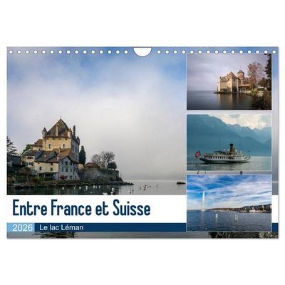 Entre France et Suisse, le lac Léman (Calendrier mural 2026 DIN A4 vertical), CALVENDO calendrier mensuel