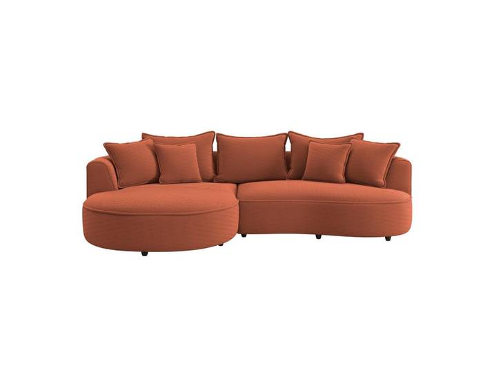 Ecksofa Levi mit Kissen Terracotta 168x287 cm