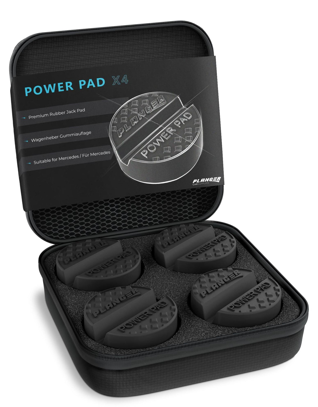 Selius Jack rubberen pad x4 voor rangeerkrikken voor auto en SUV