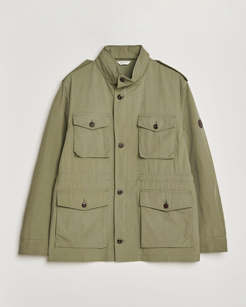 GANT Cotton Field Jacket Dry Herb Green