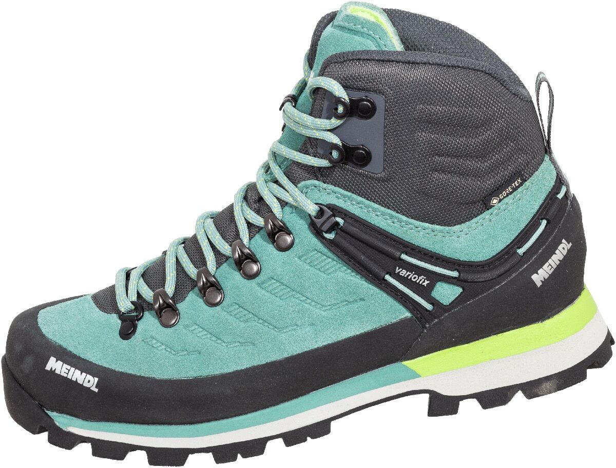 Wanderschuh MEINDL "Intervale Lady GORE-TEX", Damen, Gr. 42, Textil, Normalschaft, grün (linde, lemon), Leder, Mesh, Schuhe Wanderschuh, Robust, flexibel, strapazierfähig und wasserdicht linde, lemon 42, Textil, Normalschaft