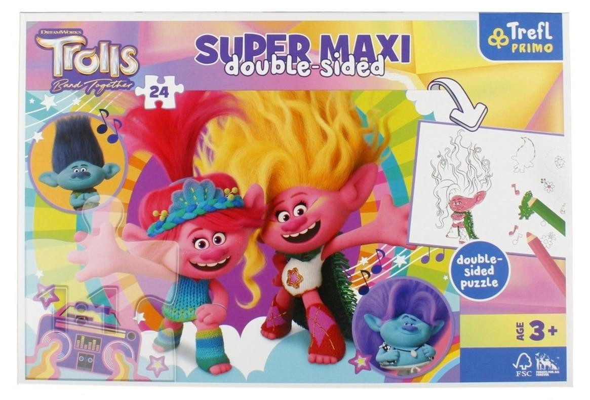 Trefl Trolls Super Maxi puzzel met 24 stukjes