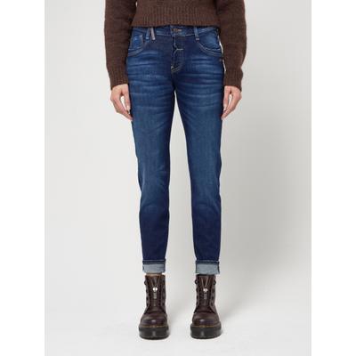 Relax-fit-Jeans GANG "94GERDA", Damen, Gr. 29, N-Gr, easy dunkelblau, Denim/Jeans, Obermaterial: 90% Baumwolle, 6% Polyester, 4% Elasthan, relaxed fit lang, Jeans, elastische Denimqualität für hohen Tragekomfort