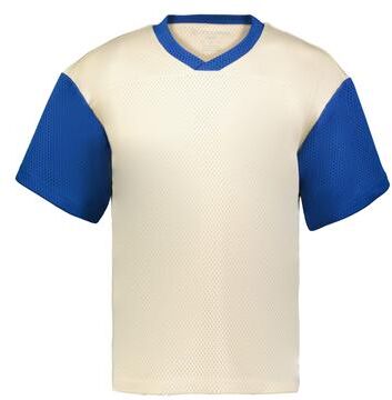 Holloway 226120 PREP STREET FAN JERSEY T-Shirt in Alabaster/Royal size 3XL   Polyester
