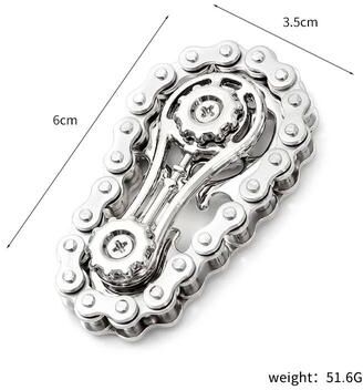Uplifted Goods Metal Flywheel Fidget Spinner For Stress And Focus silver
